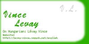 vince levay business card